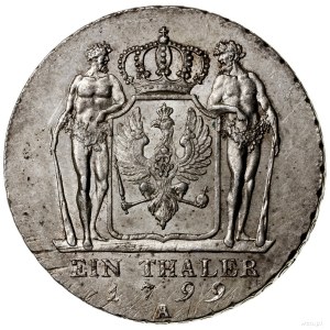 Talar, 1799 A, mennica Berlin; Aw: Popiersie władcy w l...