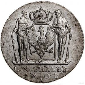 Talar, 1802 A, mennica Berlin; Aw: Popiersie władcy w l...