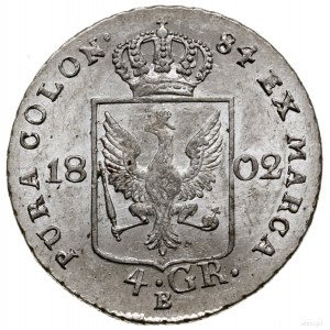 4 grosze (1/6 talara), 1802 B, mennica Wrocław; Olding ...