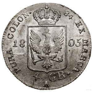 4 grosze (1/6 talara), 1805 A, mennica Berlin; Olding 1...