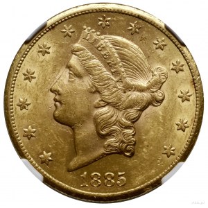 20 dolarów, 1885 CC, mennica Carson City; typ Liberty H...