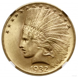 10 dolarów, 1932, mennica Filadelfia; typ Głowa Indiani...