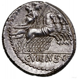 Denar, 90 pne, Rzym; Aw: Głowa Apollina w wieńcu laurow...