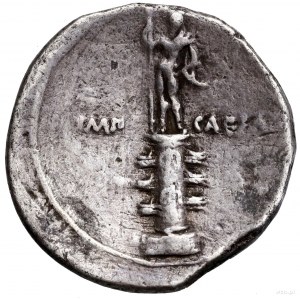 Denar, ok. 30–27 pne, mennica w Italii; Aw: Głowa Oktaw...