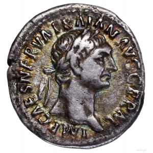 Denar, 98–99, Rzym; Aw: Głowa cesarza w wieńcu laurowym...