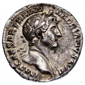 Denar, 119–122, Rzym; Aw: Głowa cesarza w wieńcu laurow...