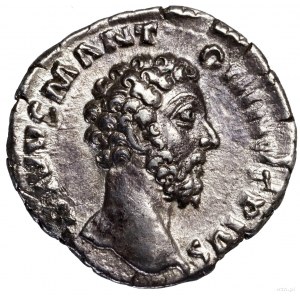 Denar pośmiertny, po 180 roku, Rzym; Aw: Głowa cesarza ...