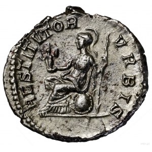 Denar, 202–210, Rzym; Aw: Popiersie cesarza w wieńcu la...