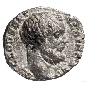 Denar, 194–195, Rzym; Aw: Głowa Klodiusza w prawo, D CL...
