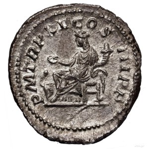 Denar, 212, Rzym; Aw: Głowa cesarza w wieńcu laurowym w...