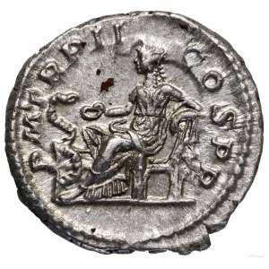 Denar, 223, Rzym; Aw: Popiersie cesarza w wieńcu laurow...