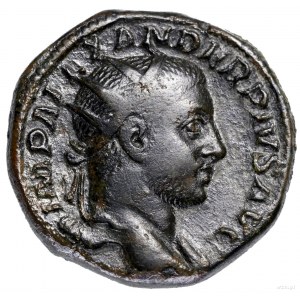 Dupondius, 231–235, Rzym; Aw: Głowa cesarza w koronie r...