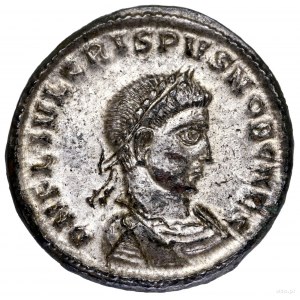Follis, 318–319, Tesaloniki; Aw: Popiersie cezara w pra...