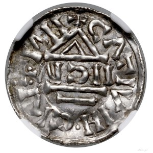 Denar, 1002–1009, Nabbrug, mincerz Aig; Aw: Krzyż greck...