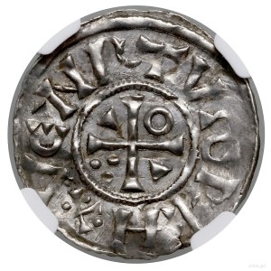 Denar, 1002–1009, Nabbrug, mincerz Aig; Aw: Krzyż greck...