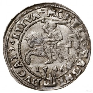 Grosz na stopę litewską, 1546, Wilno; Aw: Głowa króla w...