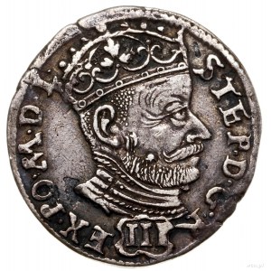 Trojak, 1580, Wilno; nominał III w kartuszu pod popiers...