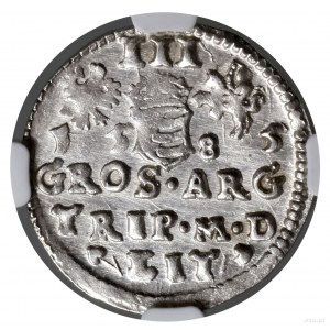 Trojak, 1585, Wilno; odmiana bez herbu Lis na awersie, ...