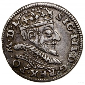 Trojak, 1591, Wilno; typ trojaka z wachlarzowatą, łukow...