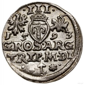 Trojak, 1593, Wilno; końcówki legend L / LI, u dołu rew...