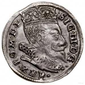 Trojak, 1596, Wilno; typ monety z herbem Chalecki u doł...