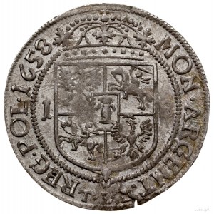 Ort, 1658, Kraków; herb Wieniawa i inicjały T.L.B. (Tyt...