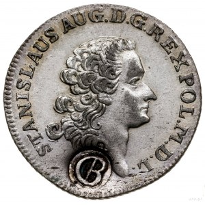 Złotówka (4 grosze), 1766; fałszerstwo pruskie z kontra...
