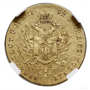 25 złotych, 1817 IB, Warszawa; Aw: Głowa cara w prawo i...