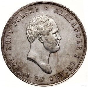 10 złotych, 1822, Warszawa; Aw: Głowa cara w prawo i na...