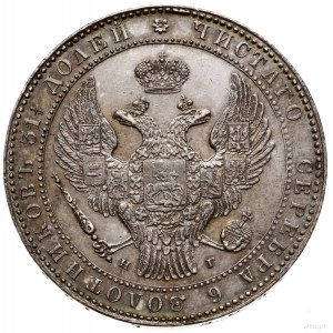 1 1/2 rubla = 10 złotych, 1833 НГ, Petersburg; po siódm...