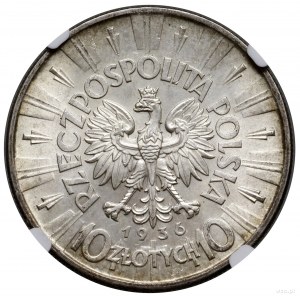 10 złotych, 1936, Warszawa; Józef Piłsudski; Kop. 3004,...