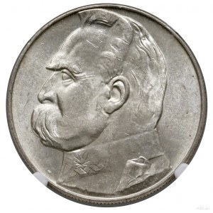 10 złotych, 1937, Warszawa; Józef Piłsudski; Kop. 3005,...