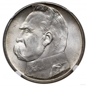 10 złotych, 1939, Warszawa; Józef Piłsudski; Kop. 3008,...