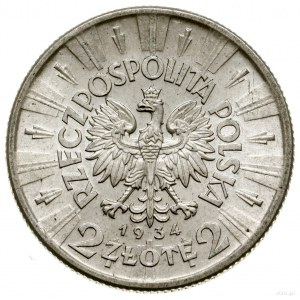 2 złote, 1934, Warszawa; Józef Piłsudski; Kop. 2914, Pa...