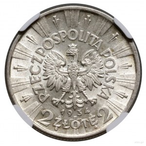 2 złote, 1934, Warszawa; Józef Piłsudski; Kop. 2914, Pa...