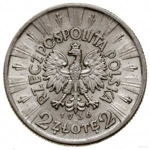 2 złote, 1936, Warszawa; Józef Piłsudski; Kop. 2915 (R5...