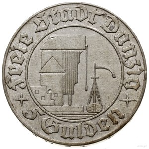 5 guldenów, 1932, Berlin; Żuraw portowy; AKS 8, CNG 522...