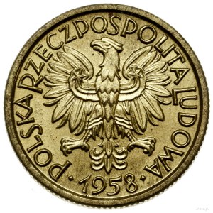 2 złote, 1958, Warszawa; Aw: Orzeł i napis POLSKA RZECZ...