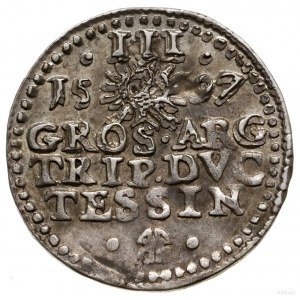 Trojak, 1597, Cieszyn; z końcówką M GLO; F.u.S. 2987, I...