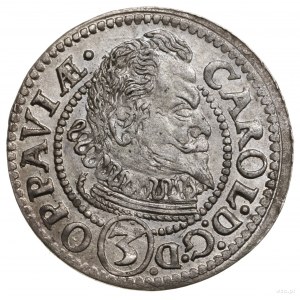 3 krajcary, 1614 BH, Opawa; Orzeł na rewersie; E.-M. 12...