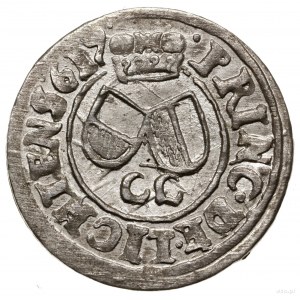 3 krajcary, 1619 CC, Opawa; rzymska cyfra I w dacie; E....