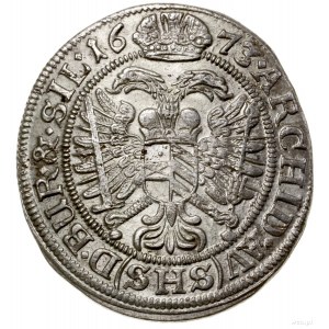 6 krajcarów, 1673, Wrocław; na awersie LEOPOLDUS w lege...