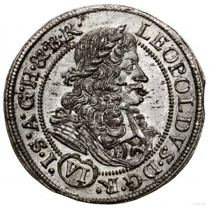 6 krajcarów, 1685, Wrocław; ARCHID AU w legendzie rewer...