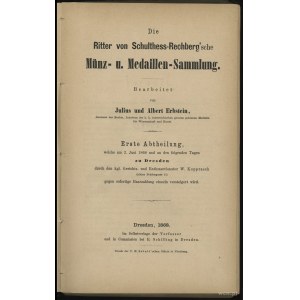 Katalog aukcyjny Julius und Albert Erbstein „Die Ritter...