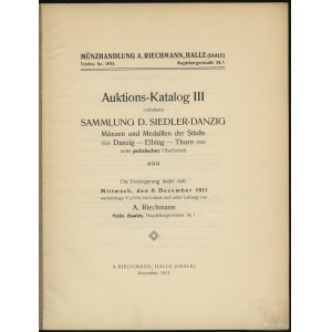 Katalog aukcyjny Albert Riechmann „Sammlung D. Siedler-...