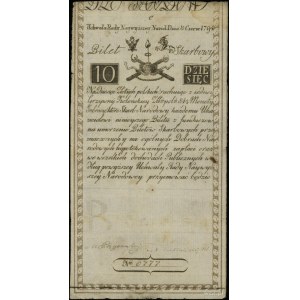 10 złotych polskich, 8.06.1794; seria C, numeracja 6777...