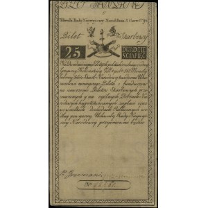 25 złotych polskich, 8.06.1794; seria C, numeracja 1246...