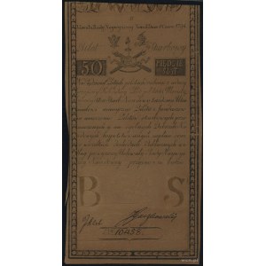 50 złotych polskich, 8.06.1794; seria B, numeracja 1045...
