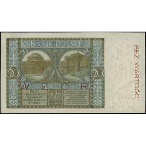 20 złotych, 1.03.1926; seria B, numeracja 0245678, po o...