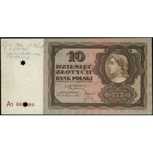 Próba kolorystyczna banknotu 10 złotych, emisji 2.01.19...